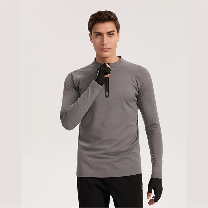 半拉链运动长袖T恤男秋冬卫衣投篮服保暖亲肤健身上衣跑步速干衣