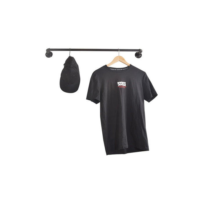 复古服装货架服装店展示架正挂上墙衣架水管壁挂男女装货架挂杆