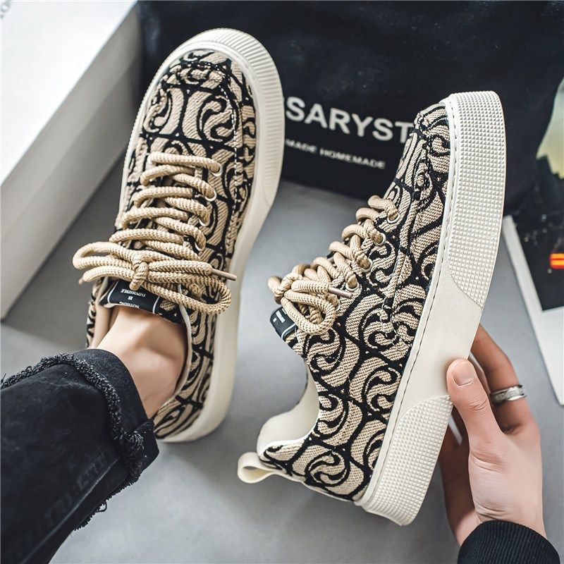 特大码男鞋夏季2024新款45透气帆布鞋46运动休闲男款印花潮板鞋48,流行男鞋,布鞋,淘宝优惠券,粉丝福利购,淘宝优惠卷