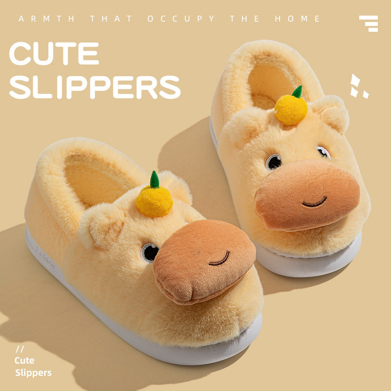 室内可爱卡通保暖鞋月子包头