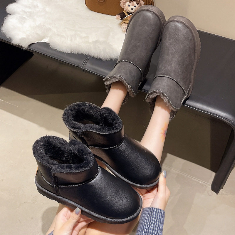 2025新款秋冬加绒加厚雪地靴防水PU外穿防寒保暖情侣潮流东北棉靴,女鞋,时尚雪地靴,淘宝优惠券,粉丝福利购,淘宝优惠卷