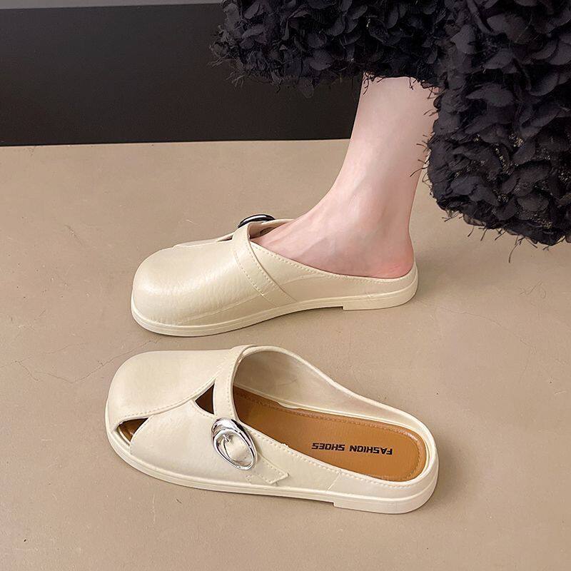 2026新款外穿女单鞋包头懒人一脚蹬夏季防滑软底度假休闲网红半拖