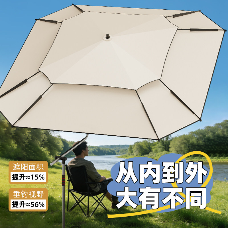 新升级方形钓鱼伞遮阳伞钓伞2026新款钓鱼伞钓椅专用雨伞大折叠伞