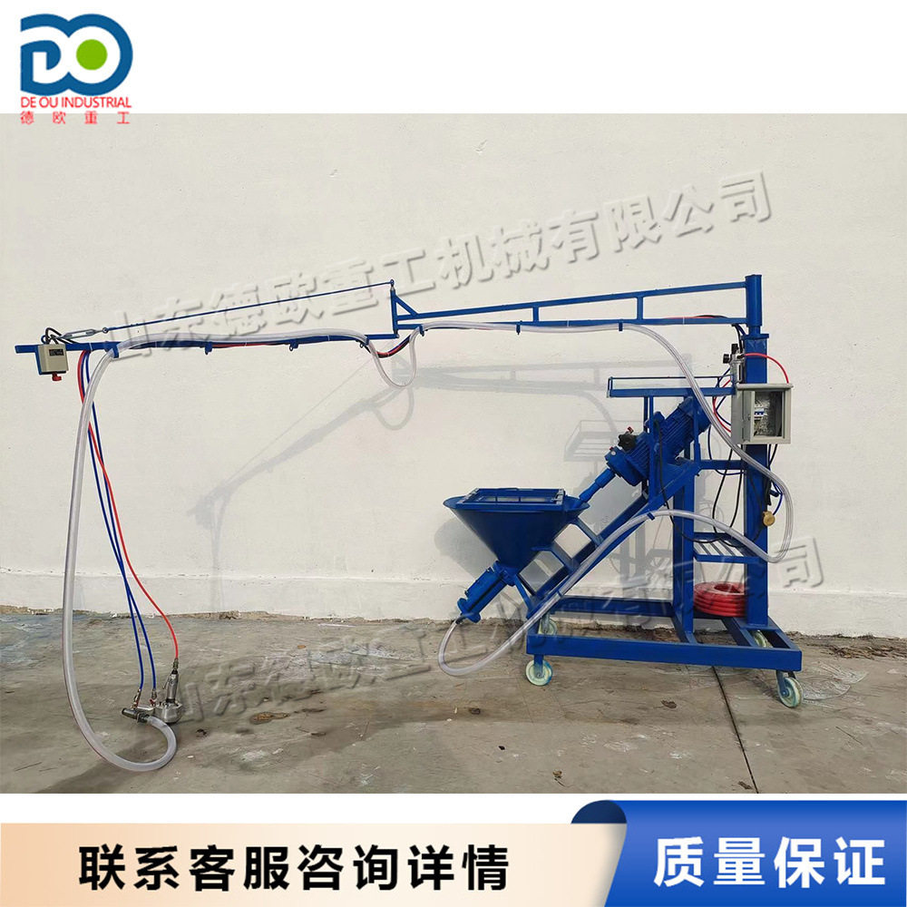 窗套砂浆喷涂机GRC欧式构件玻璃纤维丝喷浆机建筑业螺杆式喷砂机