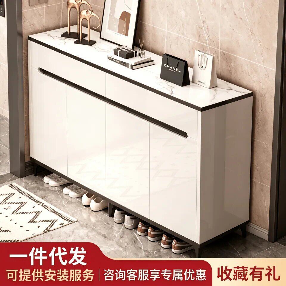 鞋柜家用门口大容量轻奢高级感靠墙玄关柜收纳柜阳台储物柜鞋架子