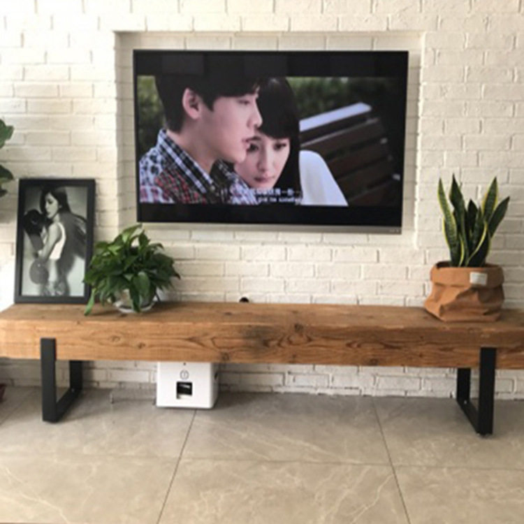 美式工业风家具做旧铁艺长凳loft复古实木换鞋凳个性创意长条凳子
