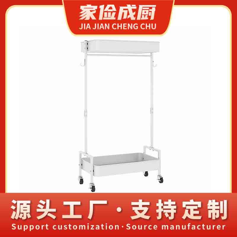 儿童衣帽架卧室挂衣架可移动带轮轻奢晾衣架简易篮子跨境亚马逊