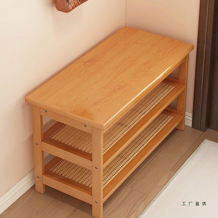 换鞋凳门口家用轻奢感可坐鞋柜坐凳一体鞋架入户门竹子长条凳