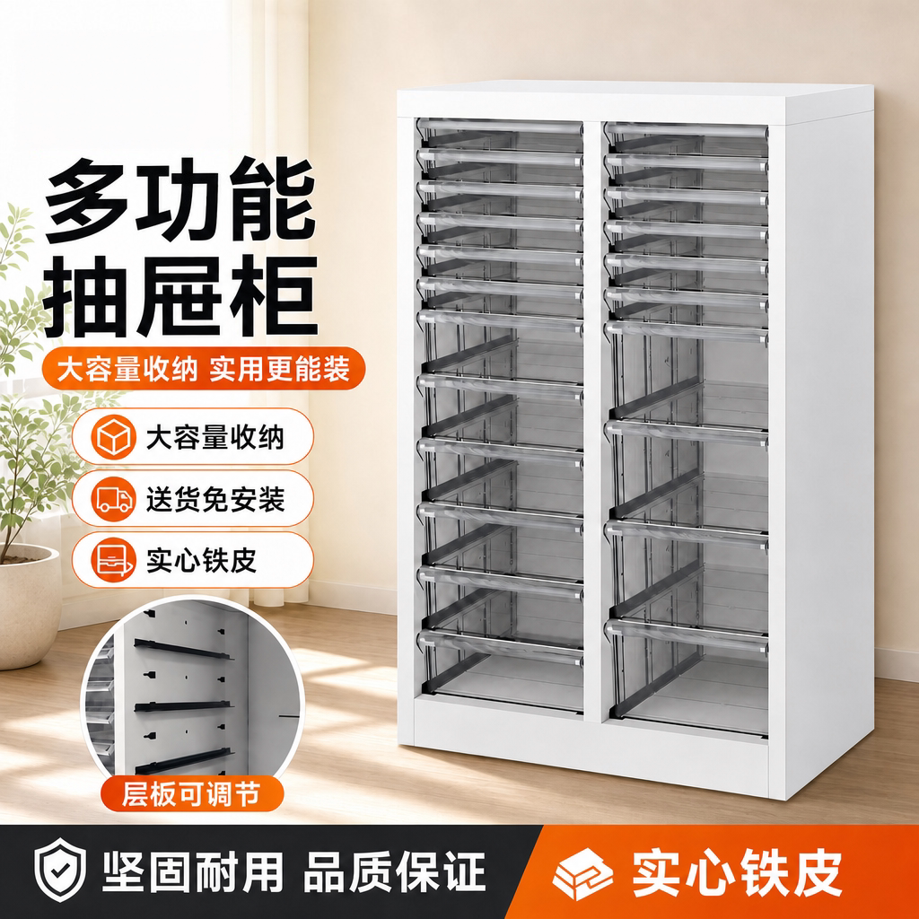 实心收纳柜A4文件铁皮整理柜图片