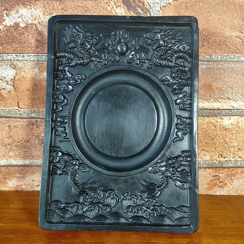 长方形砚台双龙斋选黑色砚初学者学生练字砚得问文房四宝长方二龙,文具电教/文化用品/商务用品,文房四宝,淘宝优惠券,粉丝福利购,淘宝优惠卷