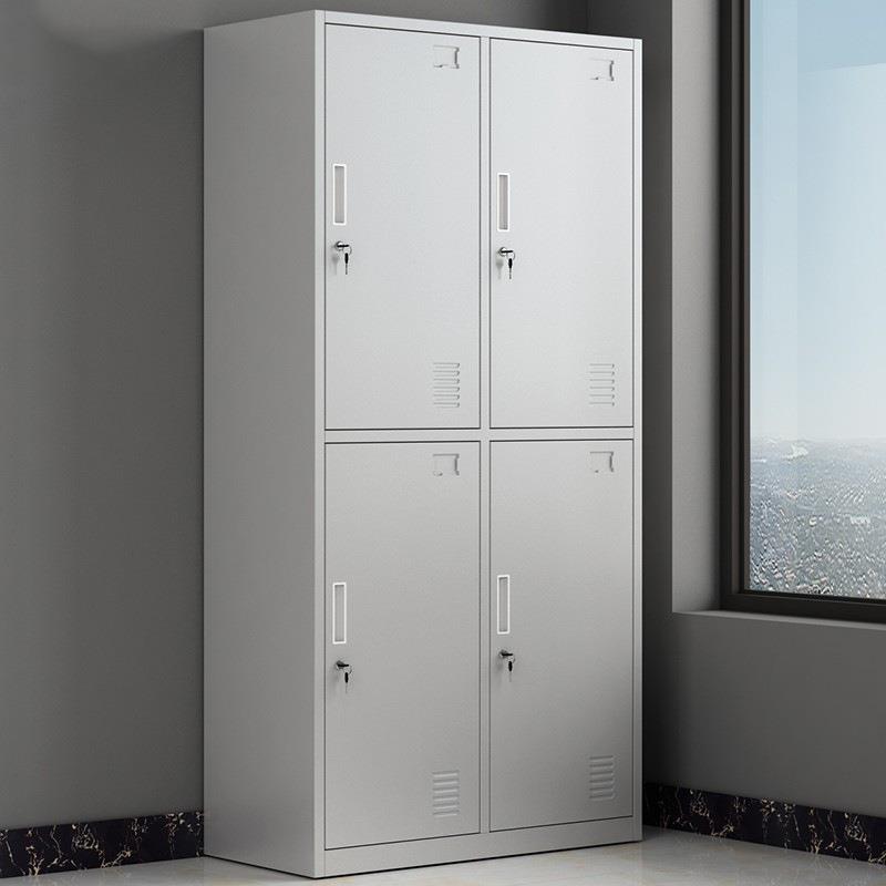 钢制四门更衣柜员工储物学校实验室带锁铁皮柜车间宿舍职员衣柜子