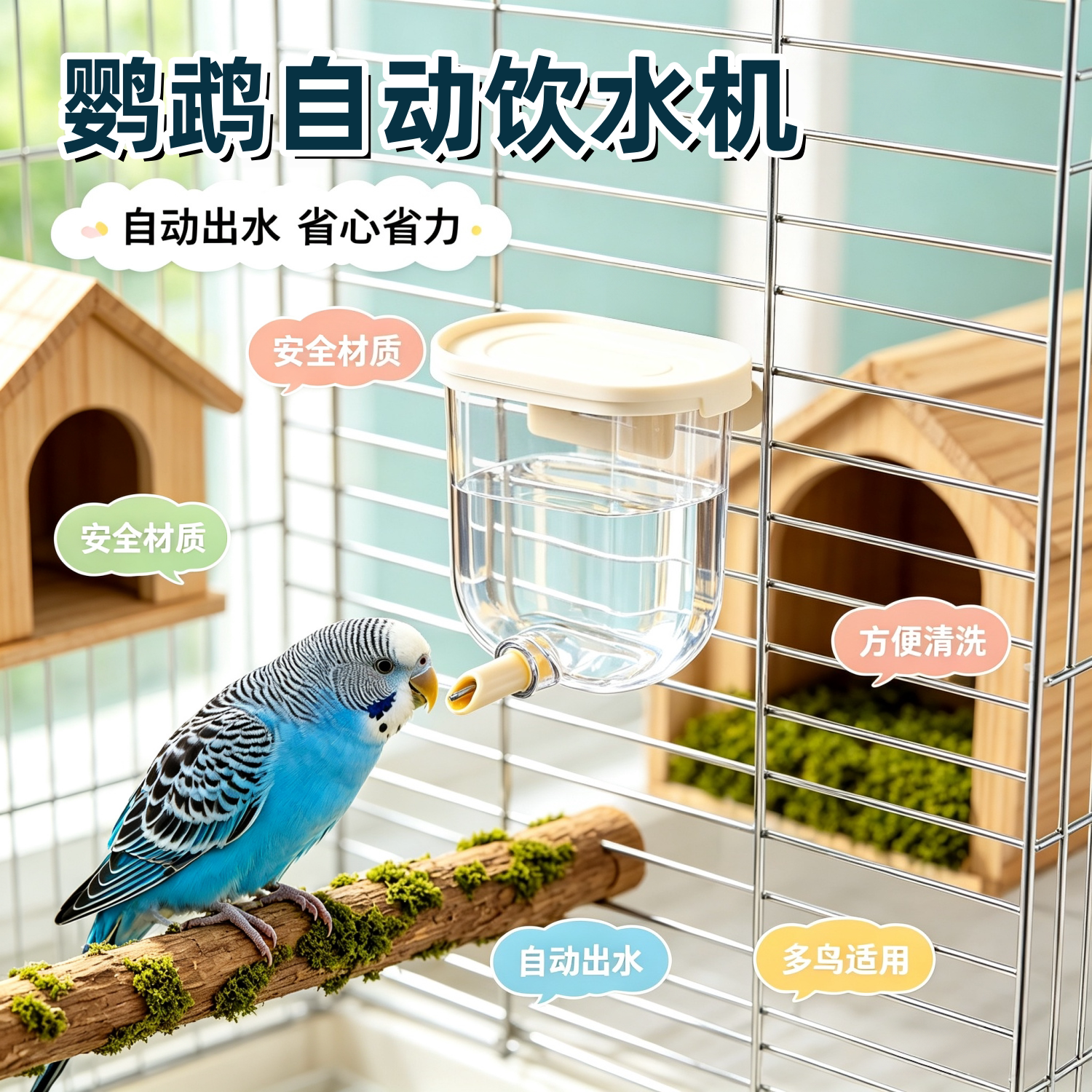 宠帮仕鸟笼自动喂水器