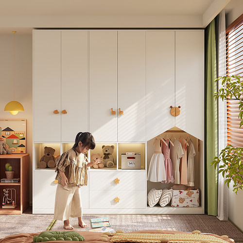 儿童衣柜家用卧室现代简约实木