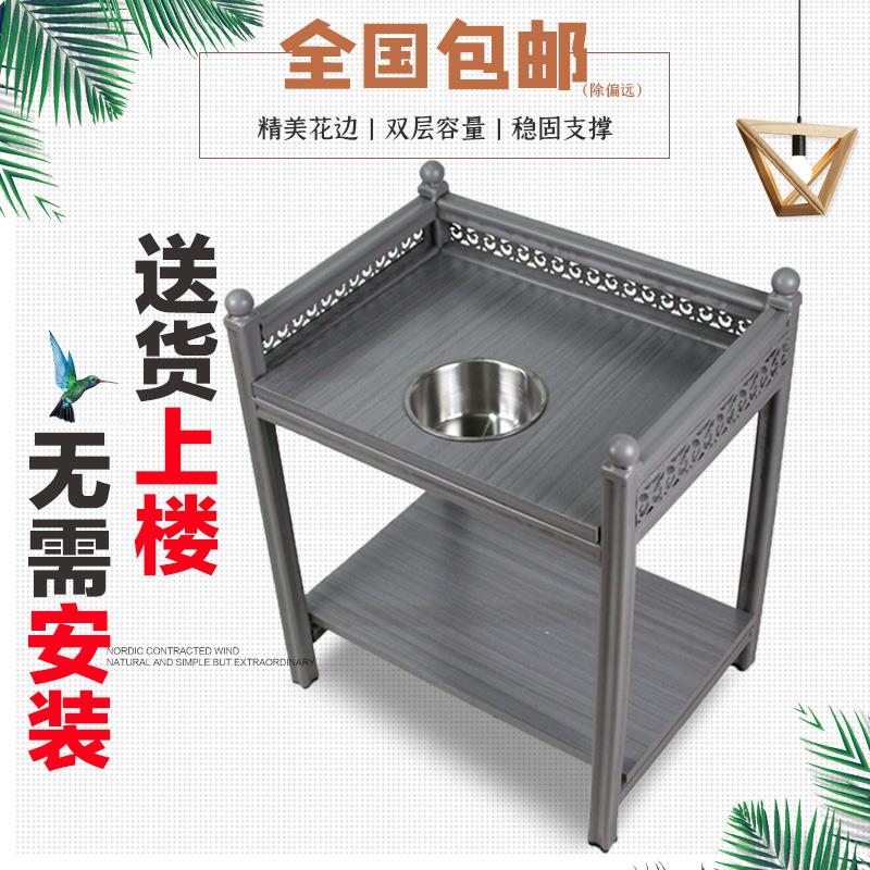 高档麻将机桌茶几烟灰缸棋牌室木茶几茶楼茶水台茶架茶凳边几角几