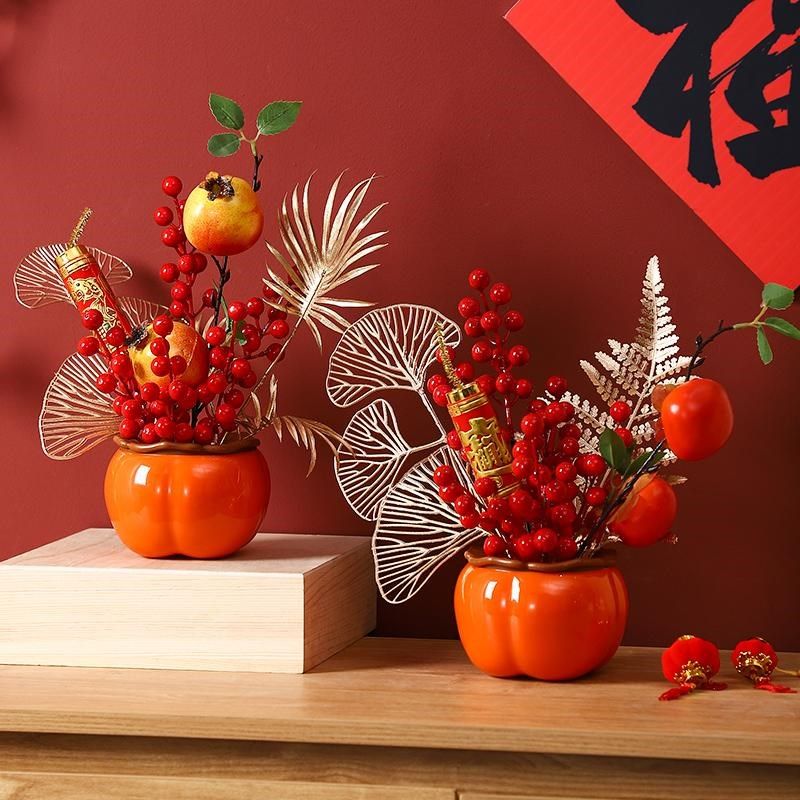 新年装饰客厅创意过年摆件挂件蛇年春节布置生肖挂饰年货福桶2025