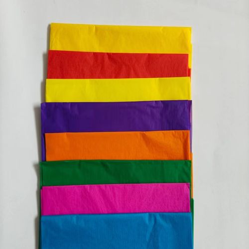 机制拷贝五色七彩纸超薄双面刻字颜色鲜艳雪梨纸包装包鲜花手工纸