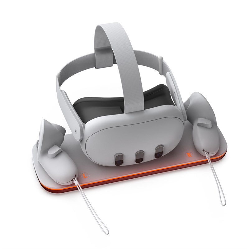 Meta Quest3 VR充电底座 Meta Quest3手柄触点式座充带炫彩LED灯