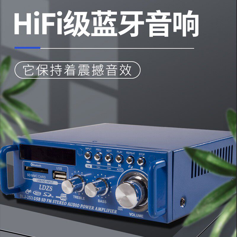 家用220v多功能插卡Mp3大功率功放音响小型迷你12v车载功放机