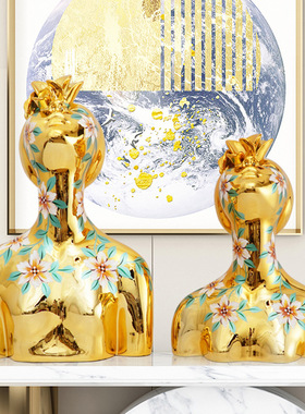 树脂抽象人物雕塑展厅玄客厅关样板间橱窗彩绘人像花季少女摆件