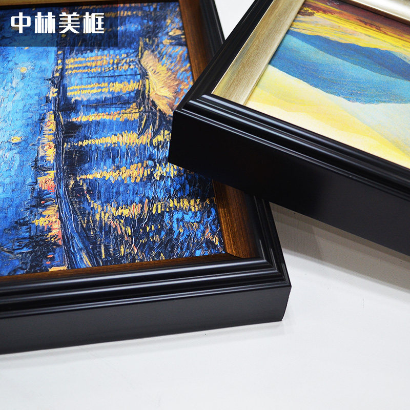油画外框 欧式复古油画框diy数字油画创意装裱 装饰相框定做挂墙