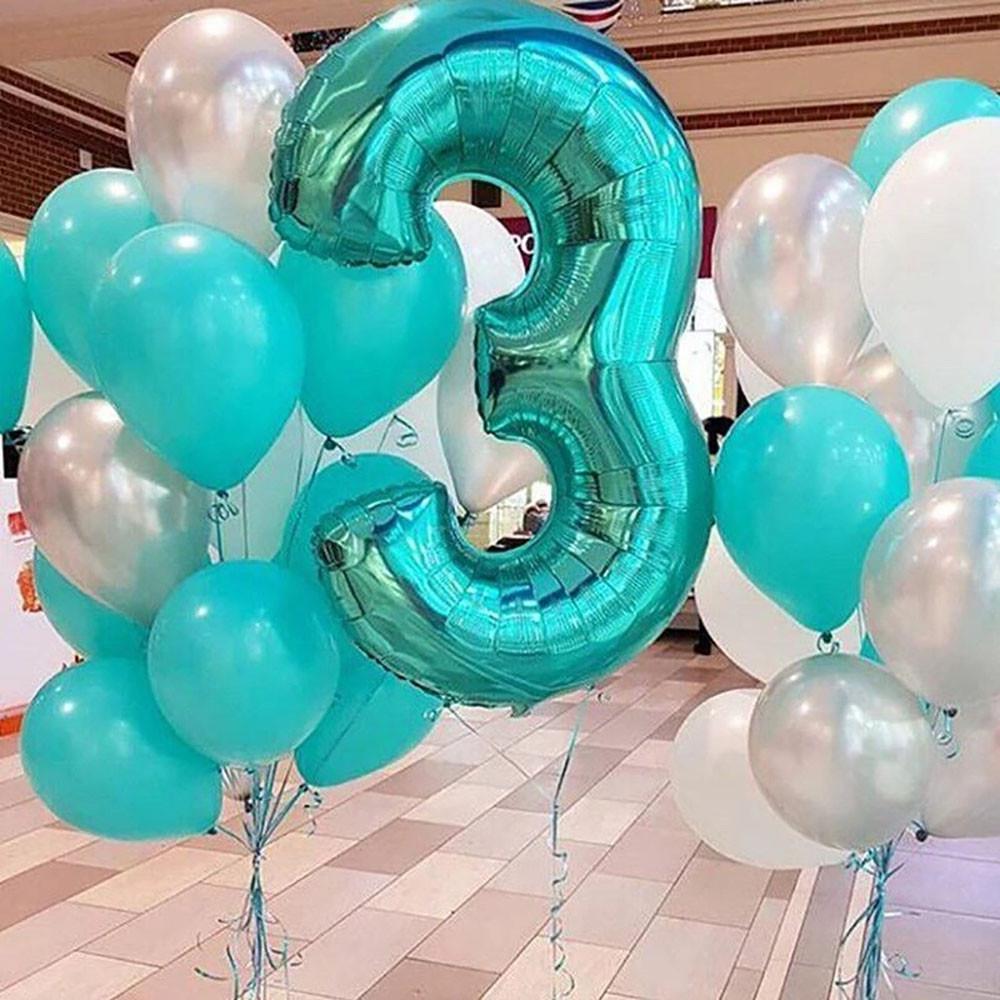 40Inch Big Foil Birthday Balloons  Blue Helium NumVber Ballo