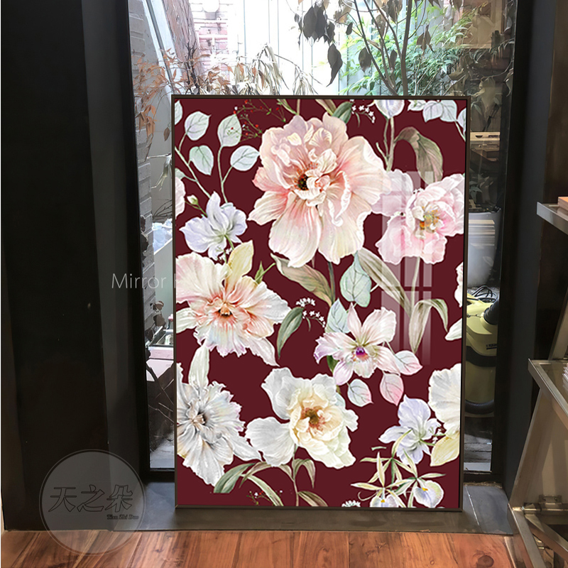 艺术高级感复古牡丹钻石画新款客厅卧室装饰画十字绣高难度5d贴画