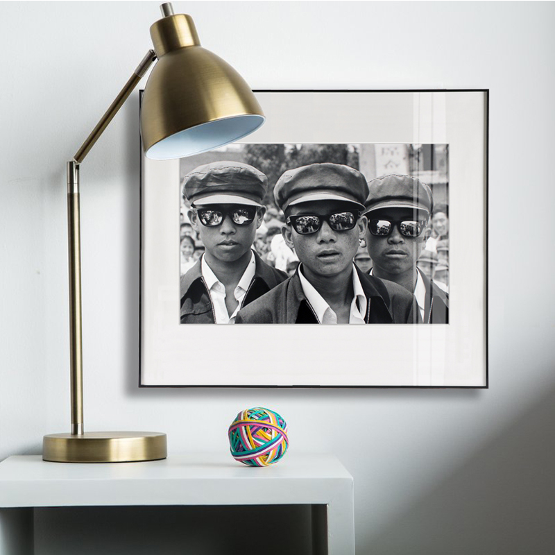 个性黑白复古摄影装饰画当代艺术创意办公室酒吧咖啡馆高档挂画