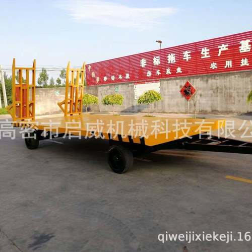12吨车辆运输拖车收割机平板拖车车辆运输平板拖车厂家供应