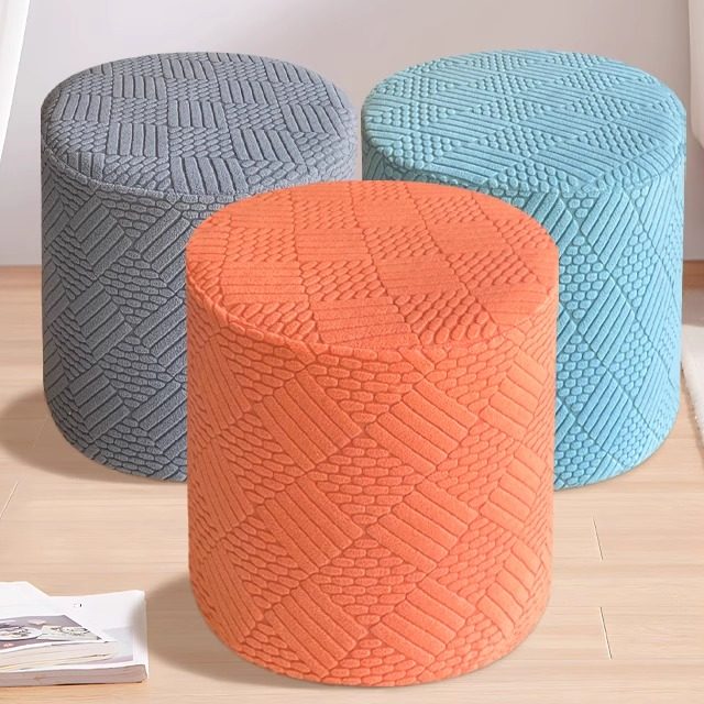 四季通用圆凳套沙发墩子套防猫抓