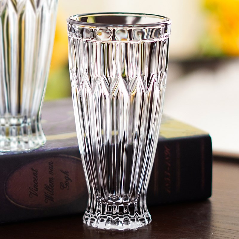 欧式水晶杯280ML 家用创意玻璃杯透明喝水杯茶杯饮料杯啤酒杯耐热