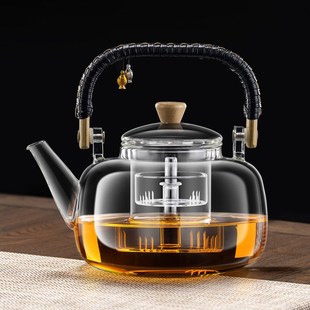 玻璃耐高温加厚泡茶家用单壶养生烧水电陶炉专用蒸煮茶器 2024新款