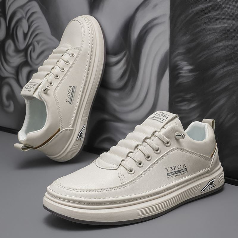 一脚蹬男鞋夏季2025新款透气防臭休闲鞋男士运动板鞋防滑小白皮鞋