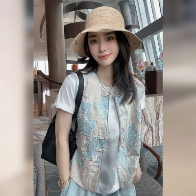 新中式女装国风马甲套装2025