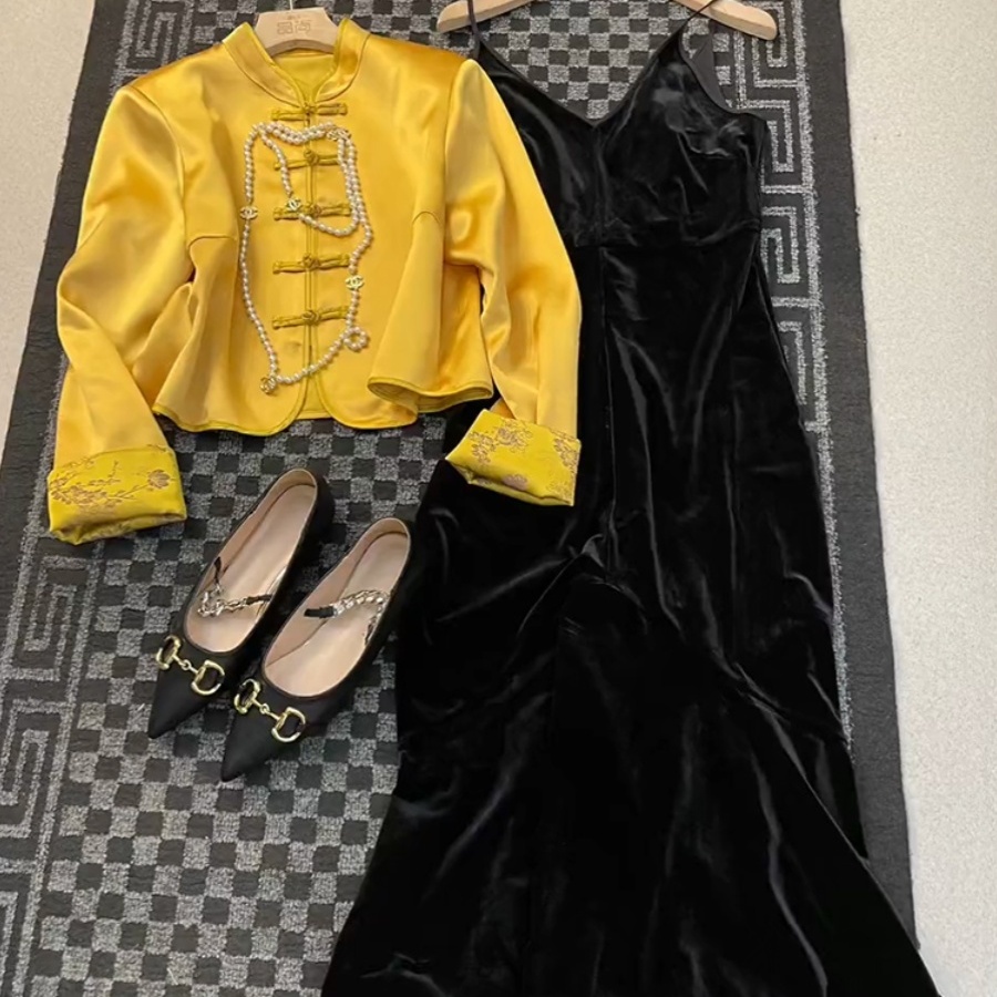 【现货】新中式女装高级感禅意轻国风唐装上衣外套裙子套装女春秋
