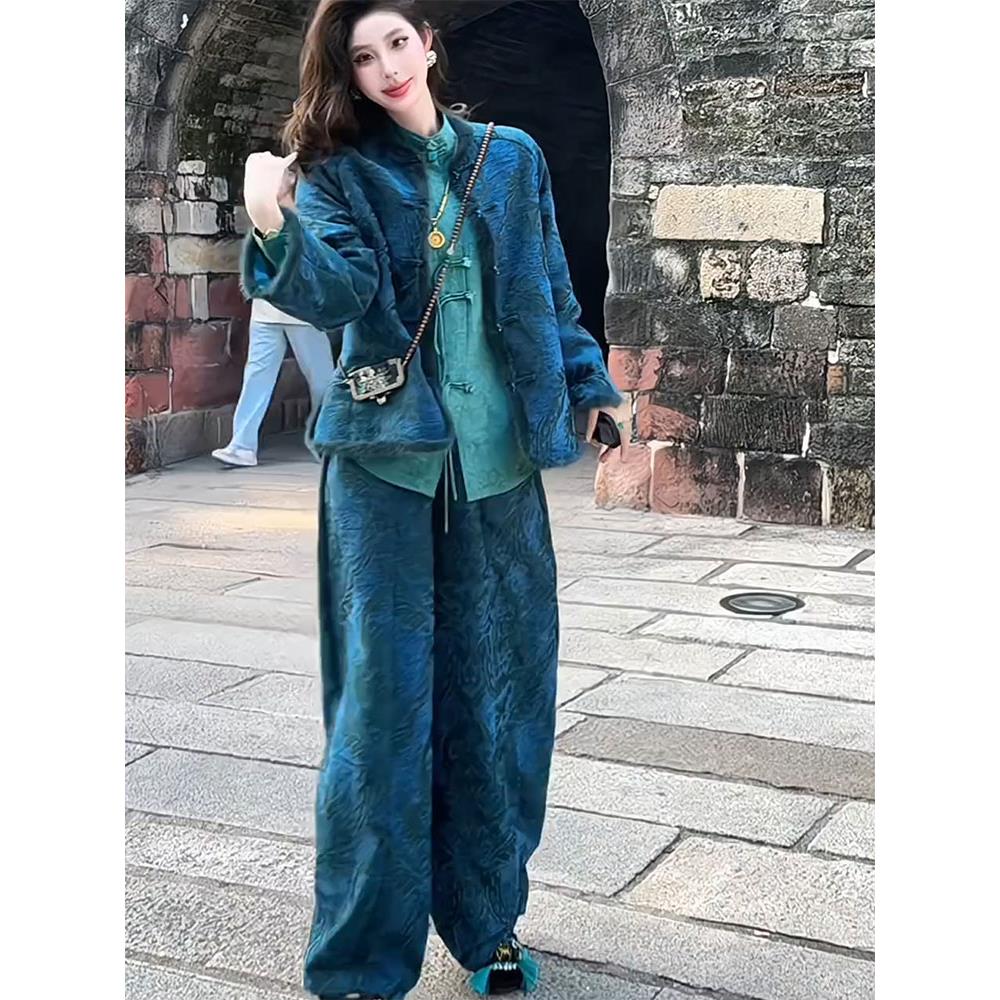 2025年秋冬新款外套裤子两件套