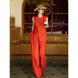 2025超火夏装一整套流行漂亮高级感清冷感气质上衣裤子两件套装女