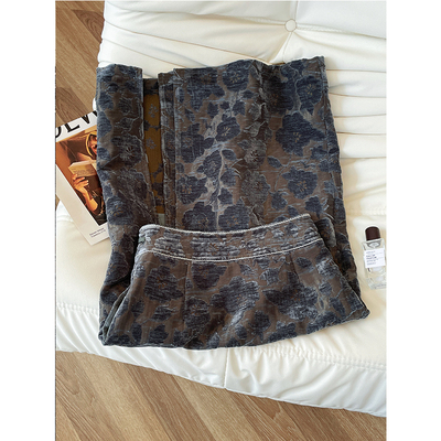 韩系复古老钱风半身裙