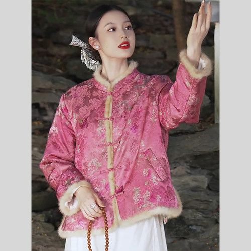 新中式国风外套女复古唐装棉服