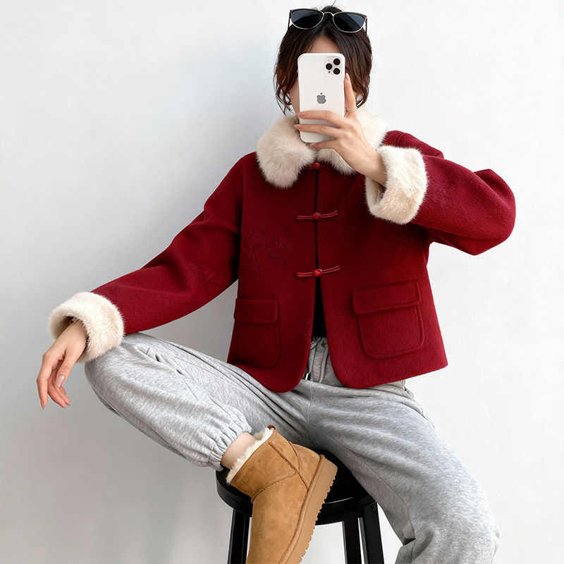 气质独特新中式女装国风毛呢外套女2026冬季新款今年流行爆款上衣,女装/女士精品,常规大码外套,淘宝优惠券,粉丝福利购,淘宝优惠卷