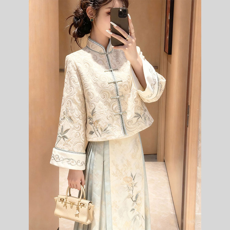 2025新中式国风外套马面裙两件套