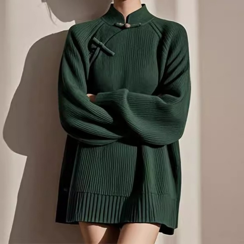 新中式女装国风复古针织毛衣高级感内搭打底上衣女款2025新款冬季,女装/女士精品,常规大码外套,淘宝优惠券,粉丝福利购,淘宝优惠卷