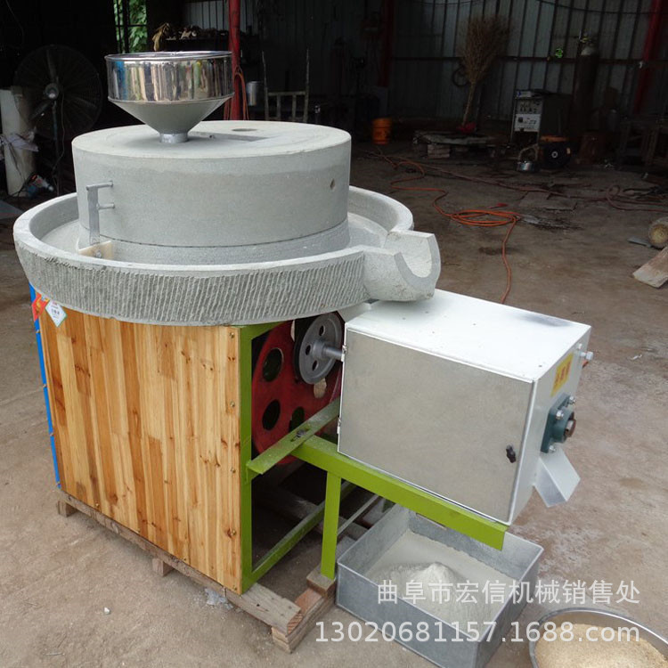 电动芝麻花生磨油机 豆子磨浆豆腐石磨机 商用摆摊打浆肠粉机