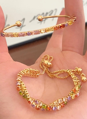 Ivy镀真金彩色多巴胺手镯