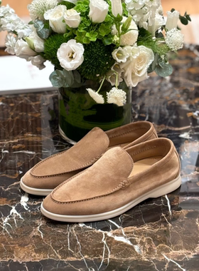 市面最顶LP乐福鞋男款一脚蹬懒人鞋summerwalk麂皮商务休闲鞋