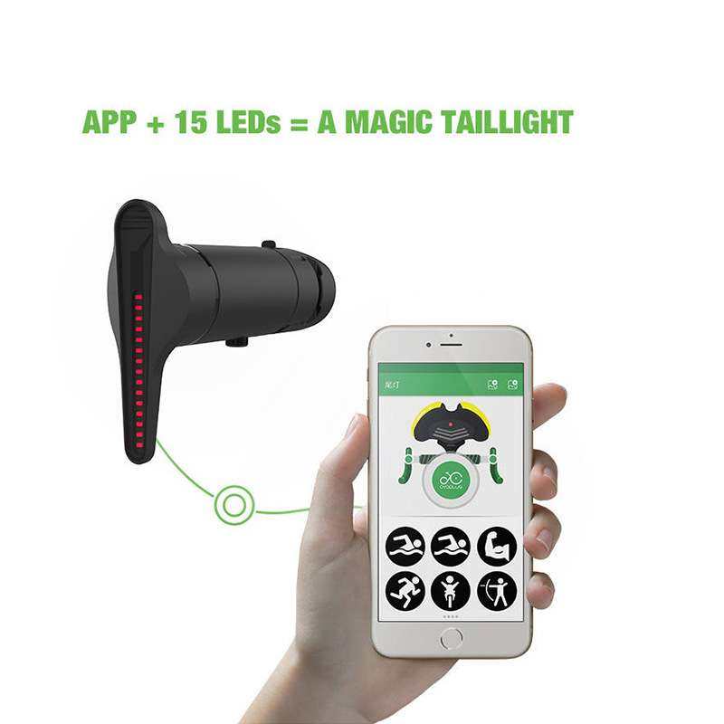 CYCPLUS赛客加自行车摩托车电动车DIY图片百变智能转向遥控尾灯T1