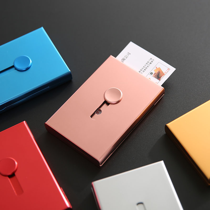 手推名片盒名片夹男女士商务名片盒子随身便携式收纳盒自动卡盒卡,文具电教/文化用品/商务用品,名片盒,淘宝优惠券,粉丝福利购,淘宝优惠卷