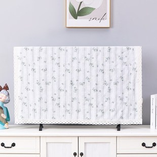 电视机罩套纯棉布艺碎花液晶挂式 电视盖布 防尘罩4G2寸55寸65挂式