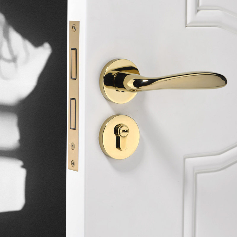 金色门锁室内卧室房门锁小鸟分体磁吸静音门锁家用锁Y具实木门把,基础建材,机械门锁,淘宝优惠券,粉丝福利购,淘宝优惠卷