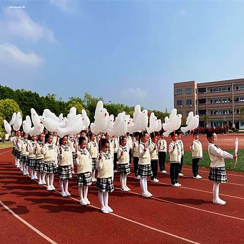 立体白鸽老鹰铝膜气球和平鸽国庆节庆婚庆生日派对装饰场地布置