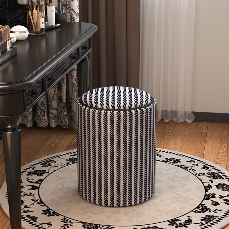 实木凳子家用梳妆圆凳客厅化妆椅久坐不累小L椅子2025新款储物板